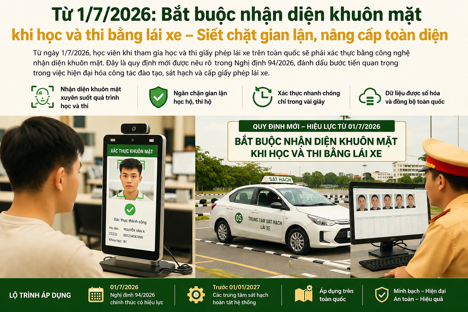 QUY ĐINH MỚI KHI HỌC LÁI XE