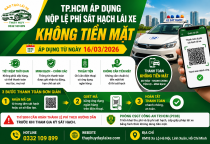 TP.HCM áp dụng nộp lệ phí sát hạch lái xe không tiền mặt
