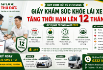 Quy định mới về khám sức khỏe lái xe từ năm 2025