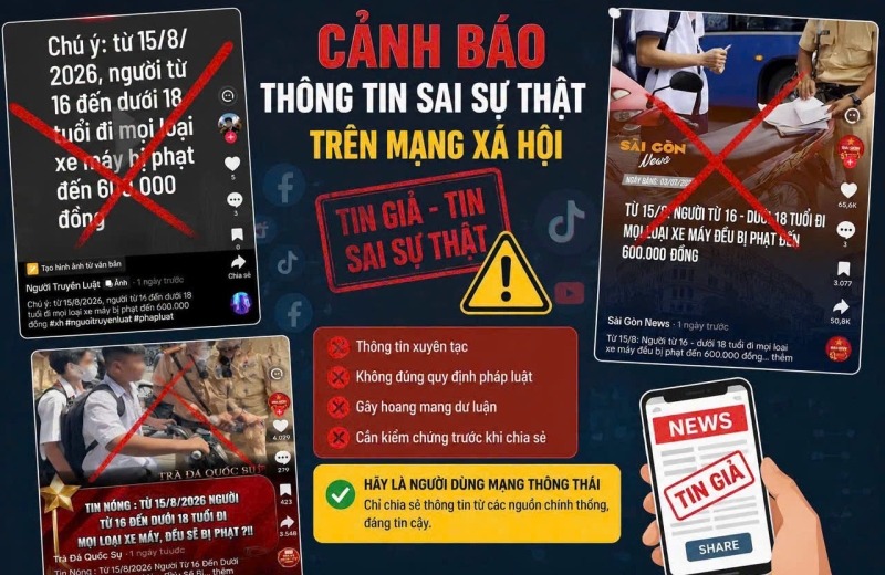 THÔNG TIN: NGƯỜI TỪ 16 TUỔI ĐẾN DƯỚI 18 TUỔI ĐI MỌI LOẠI XE MÁY ĐỀU BỊ PHẠT LÀ KHÔNG CHÍNH XÁC